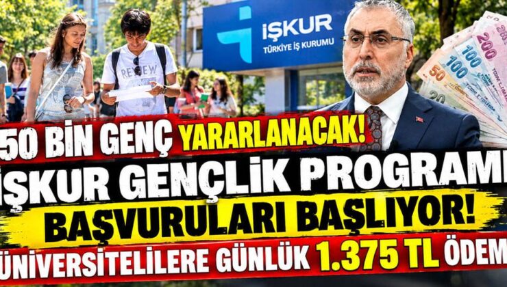 İŞKUR Gençlik Programı başvuruları başlıyor: Üniversitelilere günlük 1.375 TL ödeme!