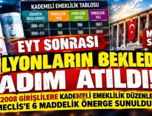 EYT sonrası milyonların beklediği adım atıldı: 2000-2008 girişlilere kademeli emeklilik düzenlemesi, Meclis’e 6 maddelik önerge sunuldu!